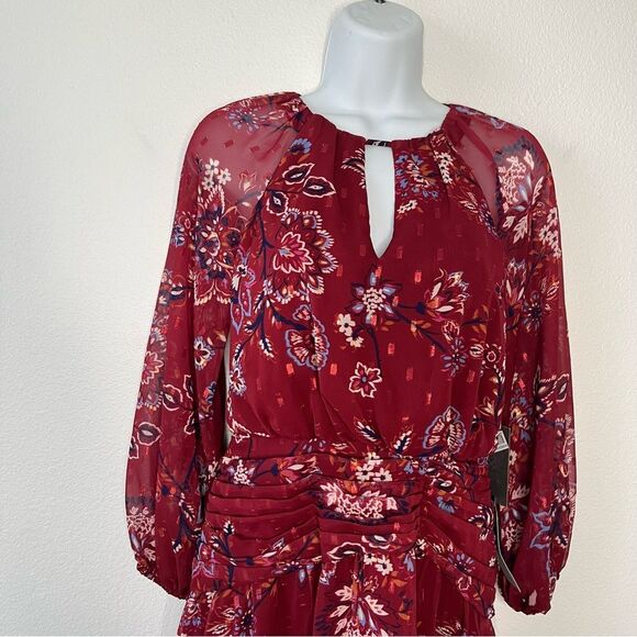 NWT Vince Camuto Women’s Fit and Flare Long Sleeve Mini Dress Size 0 - Picture 4 of 8